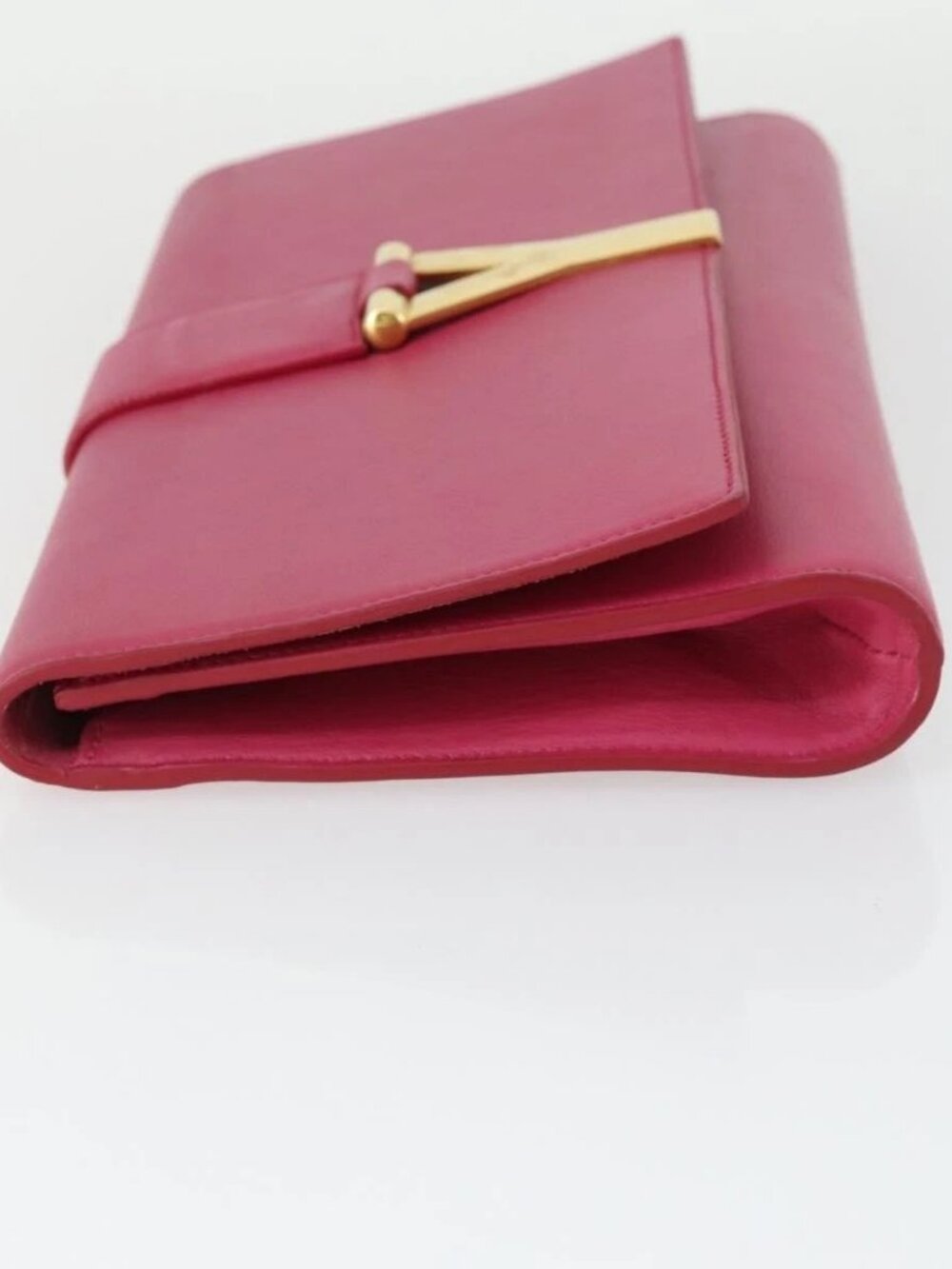 SAINT LAURENT Clutch Bag Leather Pink Gold 311213 Auth 169070V - Picture 6 of 16